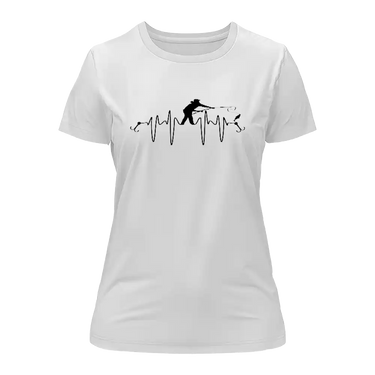 Fishing Heart Beat T-Shirt for Women